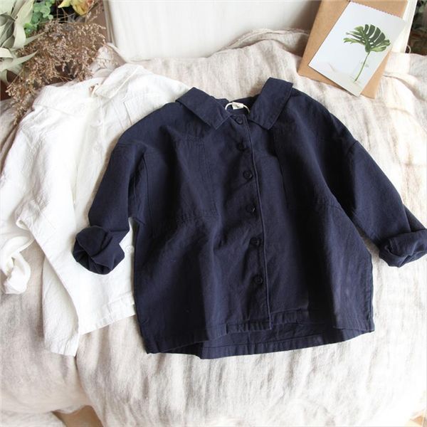 spring baby boys shirts retro linen cotton long sleeve kids clothes casual pockets korean style shirt, White;black
spring baby boys shirts retro linen cotton long sleeve kids clothes casual pockets korean style shirt, White;black