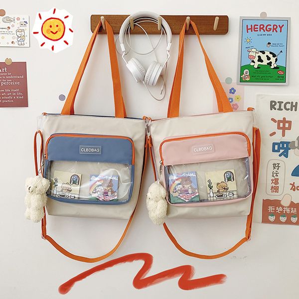transparent new bag hit of color handbag nylon window messenger tutoring student korean tide female 2021 version shoulder cloth gdhgk
transparent new bag hit of color handbag nylon window messenger tutoring student korean tide female 2021 version shoulder cloth gdhgk