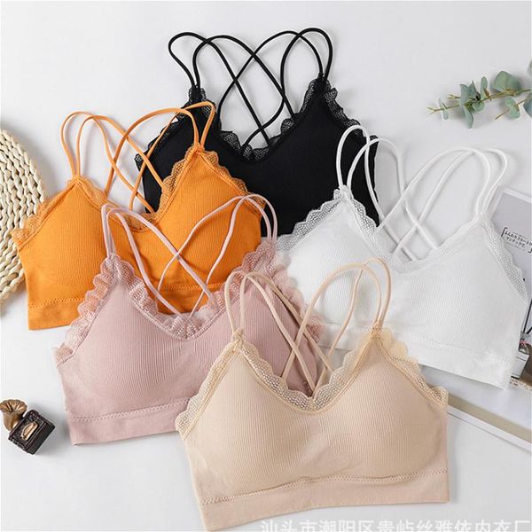 women's tanks & camis women tank crop seamless underwear female cross backless sports lingerie intimates short padded camisole fem, White
women's tanks & camis women tank crop seamless underwear female cross backless sports lingerie intimates short padded camisole fem, White