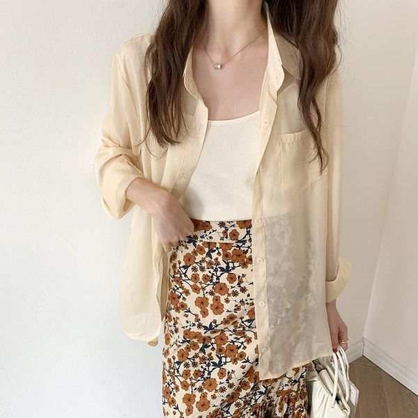 women's jackets make irregular design feeling thin summer suntan shirt female 2021 chiffon uv protection plus, Black;brown
women's jackets make irregular design feeling thin summer suntan shirt female 2021 chiffon uv protection plus, Black;brown