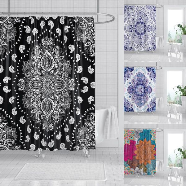 shower curtains mandala flower printed fabric bohemian bath waterproof bathroom decoration with hooks
shower curtains mandala flower printed fabric bohemian bath waterproof bathroom decoration with hooks