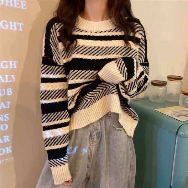 women's sweaters autumn and winter fashion striped women's shirt lets go wear long-sleeve pullover around the neck mesh mnqm, White;black
women's sweaters autumn and winter fashion striped women's shirt lets go wear long-sleeve pullover around the neck mesh mnqm, White;black