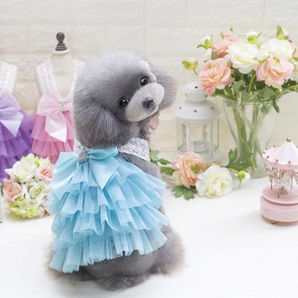 dog apparel pet layered skirt dress with bowknot clothing for summer small dogs 
dog apparel pet layered skirt dress with bowknot clothing for summer small dogs