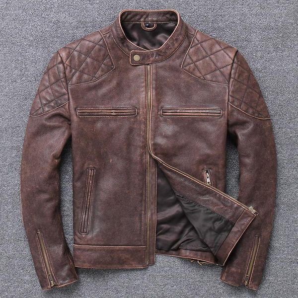 men's leather & faux 2021 vintage brown men short biker's jacket plus size xxxl genuine cowhide spring slim fit motorcycle coat, Black
men's leather & faux 2021 vintage brown men short biker's jacket plus size xxxl genuine cowhide spring slim fit motorcycle coat, Black