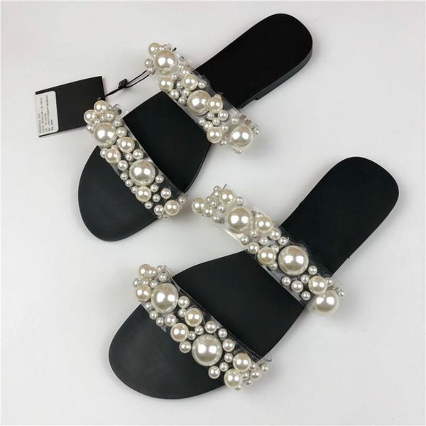 summer women shoes fashion pearl transparent flat with ladies flip fops casual beach woman slides large slippers for female, Black
summer women shoes fashion pearl transparent flat with ladies flip fops casual beach woman slides large slippers for female, Black