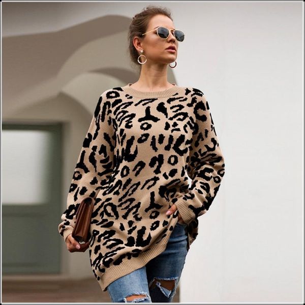 women's sweaters 2021 winter women leopard print sweater casual long-sleeve pullover thick warm knit o neck long sleeved jumpers, White;black
women's sweaters 2021 winter women leopard print sweater casual long-sleeve pullover thick warm knit o neck long sleeved jumpers, White;black