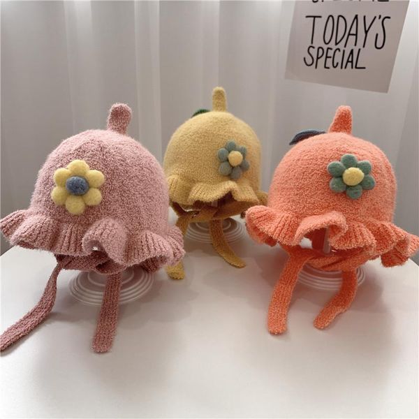 caps & hats autumn and winter children plus fleece hat with ruffled flowers baby warm strap fisherman's wool, Yellow
caps & hats autumn and winter children plus fleece hat with ruffled flowers baby warm strap fisherman's wool, Yellow