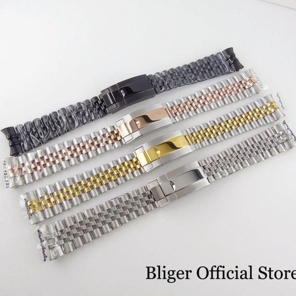 watch bands nologo 20mm width steel jubilee strap bracelet two tone gold foliding clasp, Black;brown
watch bands nologo 20mm width steel jubilee strap bracelet two tone gold foliding clasp, Black;brown