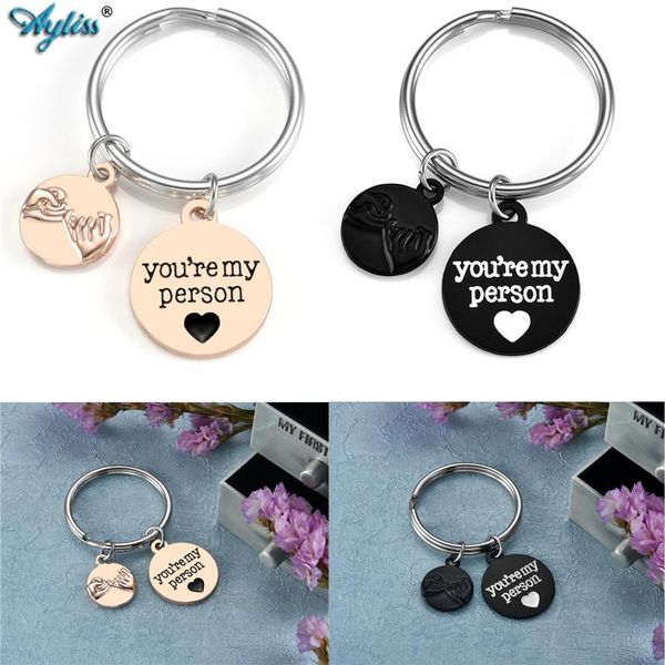 keychains ayliss alloy pinky promise charm you're my person key chain ring holder couple lovers bbf friend keychain, Silver
keychains ayliss alloy pinky promise charm you're my person key chain ring holder couple lovers bbf friend keychain, Silver