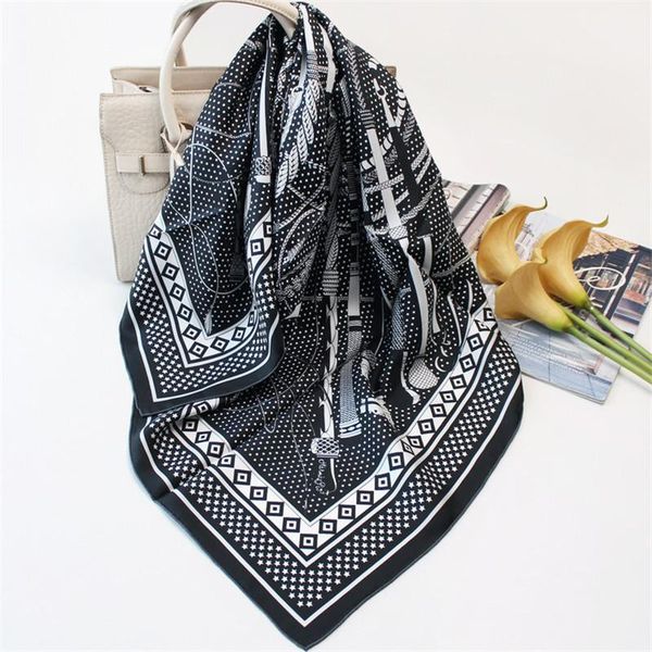 scarves 100% pure silk scarf women riding whip square wraps head handkerchief wholesale hijabs foulards bandana 90x90cm, Blue;gray
scarves 100% pure silk scarf women riding whip square wraps head handkerchief wholesale hijabs foulards bandana 90x90cm, Blue;gray