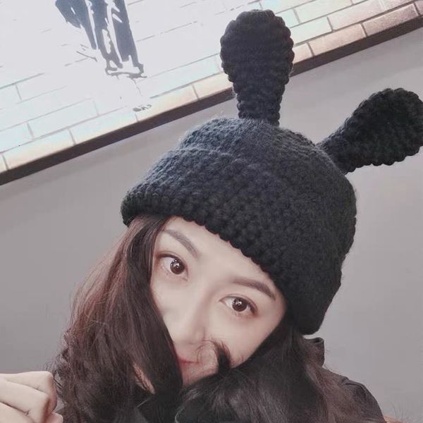 handmade autumn and lovely rabbit ear woolen female winter warm student soft girl designer fashion knitted hat, Blue;gray
handmade autumn and lovely rabbit ear woolen female winter warm student soft girl designer fashion knitted hat, Blue;gray