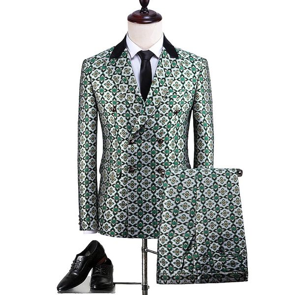 fashion green floral 2 pieces formal suits men 2021 double breasted groom tuxedo for wedding bridegroom dress slim fit party prom suit, Black;gray
fashion green floral 2 pieces formal suits men 2021 double breasted groom tuxedo for wedding bridegroom dress slim fit party prom suit, Black;gray
