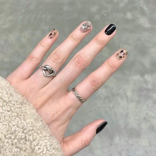 false nails 24 pcs short nail piece dark punk style acrylic with glue stick on jelly fake for manicure salon, Red;gold
false nails 24 pcs short nail piece dark punk style acrylic with glue stick on jelly fake for manicure salon, Red;gold