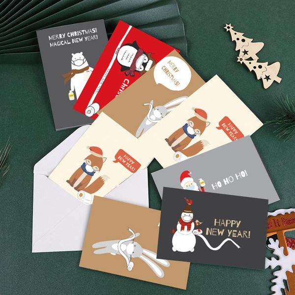 greeting cards 6/8pcs merry christmas mini deer noel tree xmas party year 2021 postcard gift for kids
greeting cards 6/8pcs merry christmas mini deer noel tree xmas party year 2021 postcard gift for kids