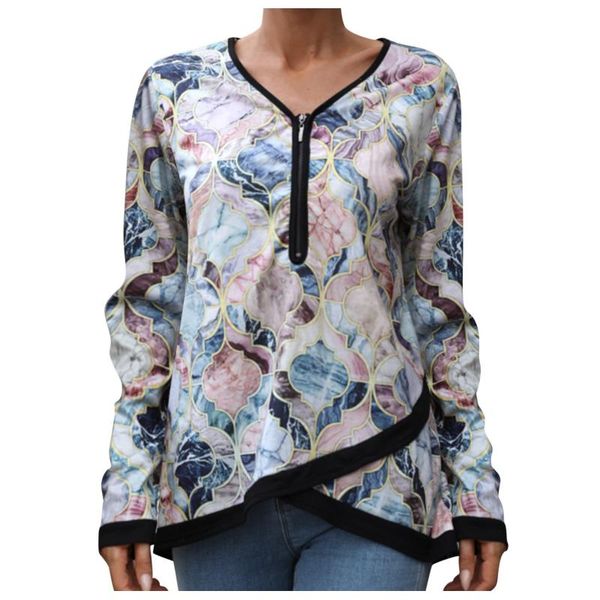 women's blouses & shirts 2021 autumn blouse fashion printed long-sleeved sweatshirt casual v-neck shirt soft clouthing, White
women's blouses & shirts 2021 autumn blouse fashion printed long-sleeved sweatshirt casual v-neck shirt soft clouthing, White