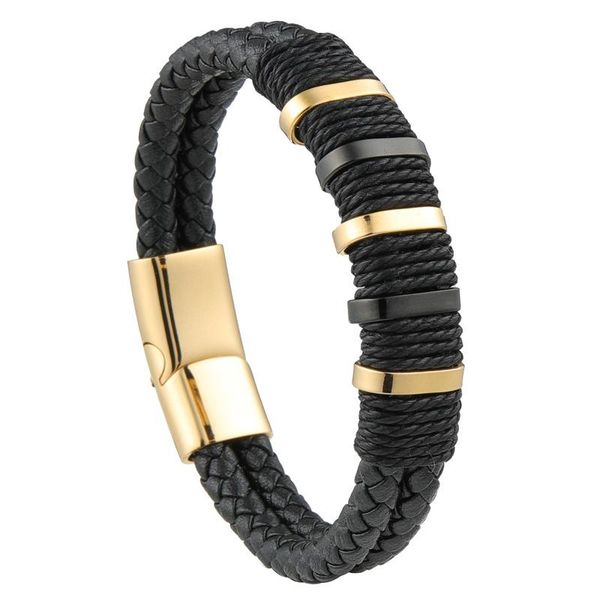 charm bracelets powerful factory wholesale fashion punk personalized stainless steel men's leather cord bracelet, Golden;silver
charm bracelets powerful factory wholesale fashion punk personalized stainless steel men's leather cord bracelet, Golden;silver