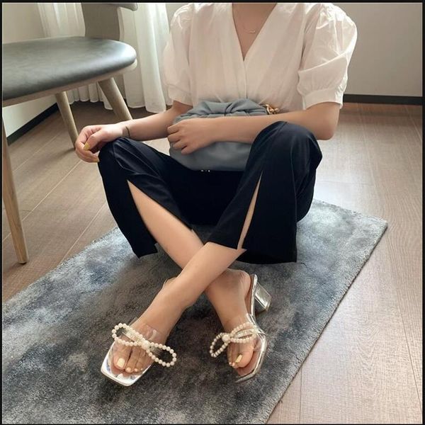 slippers summer 2021 women fashion transparent pearl bow high heel silver banquet sandal, Black
slippers summer 2021 women fashion transparent pearl bow high heel silver banquet sandal, Black