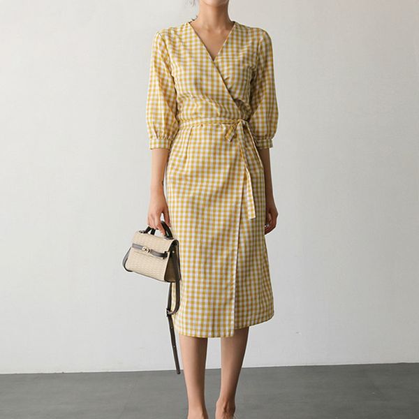 women's summer dress v-neck skirt female waist retro plaid spring and autumn small wrap pl192 210506, Black;gray
women's summer dress v-neck skirt female waist retro plaid spring and autumn small wrap pl192 210506, Black;gray