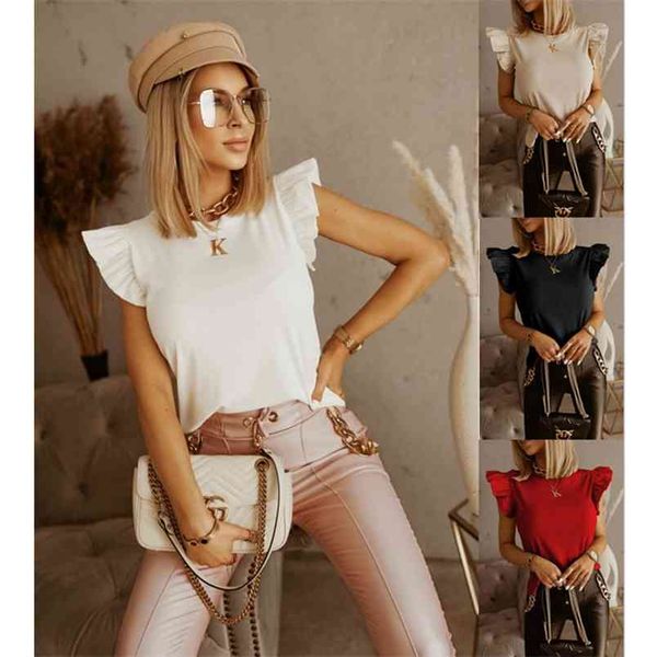 slim backless lace-up white tshirts women summer solid color back hollow bandage ruffle short sleeve t-shirt femme 210517
slim backless lace-up white tshirts women summer solid color back hollow bandage ruffle short sleeve t-shirt femme 210517