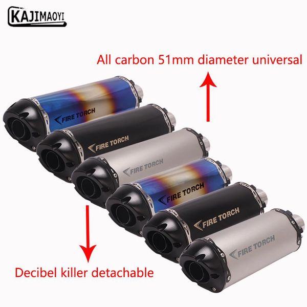 51mm universal motorcycle exhaust pipe modified db killer muffler carbon fiber gp-project escape moto system
51mm universal motorcycle exhaust pipe modified db killer muffler carbon fiber gp-project escape moto system