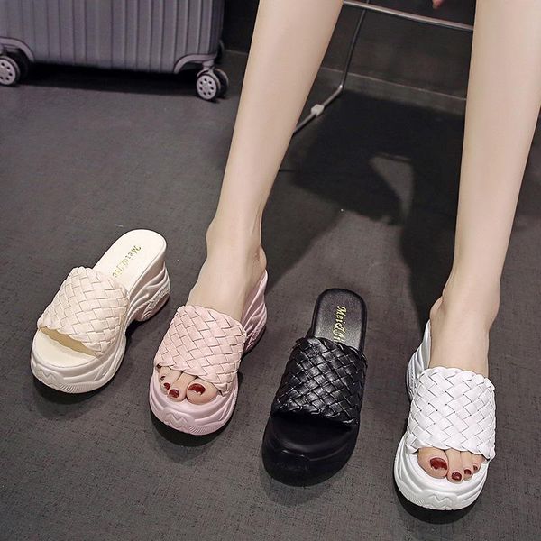 slippers shoes women ladies' heeled mules luxury slides platform pantofle on a wedge soft high designer 2021 summer pu bonded l, Black
slippers shoes women ladies' heeled mules luxury slides platform pantofle on a wedge soft high designer 2021 summer pu bonded l, Black