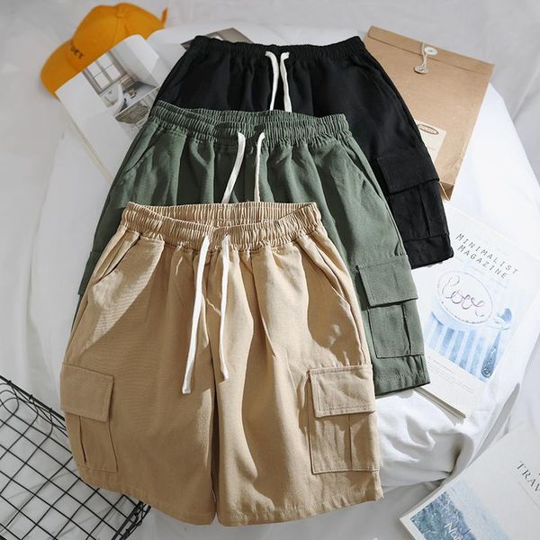 men's suits & blazers simple solid color cargo shorts multi-pocket loose sports casual pants five minutes tide summer, White;black
men's suits & blazers simple solid color cargo shorts multi-pocket loose sports casual pants five minutes tide summer, White;black