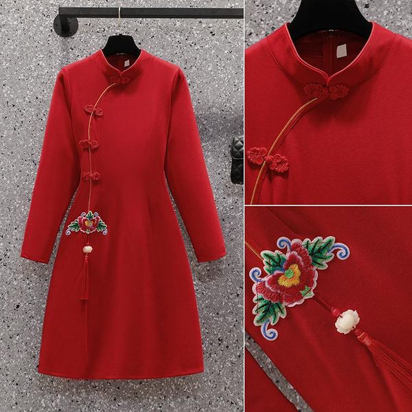 ethnic clothing tassel long sleeve red plus size -4xl winter autumn party casual qipao traditional chinese clothes women modern cheongsam d
ethnic clothing tassel long sleeve red plus size -4xl winter autumn party casual qipao traditional chinese clothes women modern cheongsam d