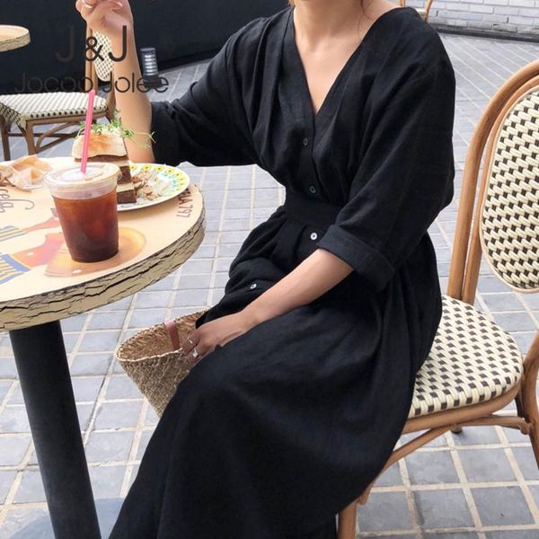 casual dresses jocoo jolee cotton and linen dress women elegant v neck shirt long korean vintage black white lace up bow pleated, Black;gray
casual dresses jocoo jolee cotton and linen dress women elegant v neck shirt long korean vintage black white lace up bow pleated, Black;gray
