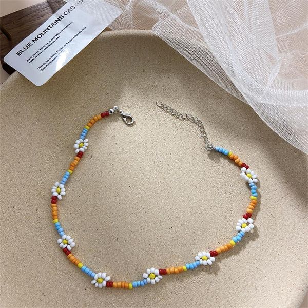 chains bohemian summer trendy bead strand beaded choker necklace for women colorful handmade short daisy pearl collar jewelry, Silver
chains bohemian summer trendy bead strand beaded choker necklace for women colorful handmade short daisy pearl collar jewelry, Silver