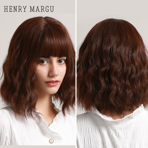 synthetic wigs henry margu short water wave hair red brown bobo lolita heat resistant with bangs for black white women
synthetic wigs henry margu short water wave hair red brown bobo lolita heat resistant with bangs for black white women