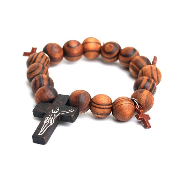 beaded, strands cross bracelet natural wood bead baroque elastic beaded christ jesus religious jewelry, Black
beaded, strands cross bracelet natural wood bead baroque elastic beaded christ jesus religious jewelry, Black