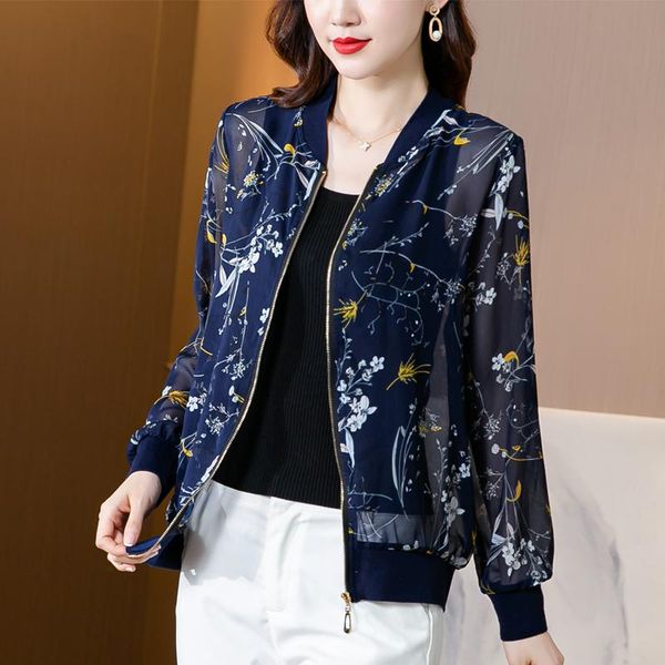 women's jackets tingyili floral print chiffon summer jacket coat women long sleeve zip cardigan korean elegant ladies thin sun proof to, Black;brown
women's jackets tingyili floral print chiffon summer jacket coat women long sleeve zip cardigan korean elegant ladies thin sun proof to, Black;brown