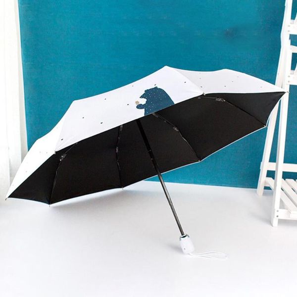 umbrellas fully automatic triple folding umbrella bear print black coating anti windproof sunshade parasol
umbrellas fully automatic triple folding umbrella bear print black coating anti windproof sunshade parasol