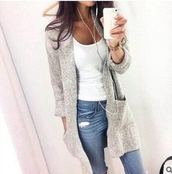 sweater autumn winter fashion women long sleeve loose knitting knitted female cardigan pull femme ropa mujer, White;black
sweater autumn winter fashion women long sleeve loose knitting knitted female cardigan pull femme ropa mujer, White;black