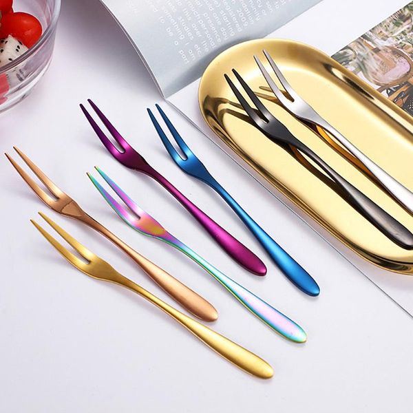 forks 2pcs fruit fork stainless steel cake dessert two-tine mini used for in party snack restaurant home flatware
forks 2pcs fruit fork stainless steel cake dessert two-tine mini used for in party snack restaurant home flatware