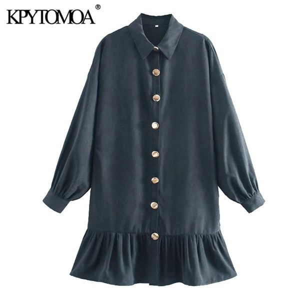 women chic fashion button-up ruffled mini shirt dress long sleeve loose female dresses vestidos mujer 210420, Black;gray
women chic fashion button-up ruffled mini shirt dress long sleeve loose female dresses vestidos mujer 210420, Black;gray
