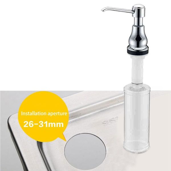 320ml kitchen sink hand soap dispenser bottle, liquid under copper polished chrome head, for bathroom and
320ml kitchen sink hand soap dispenser bottle, liquid under copper polished chrome head, for bathroom and