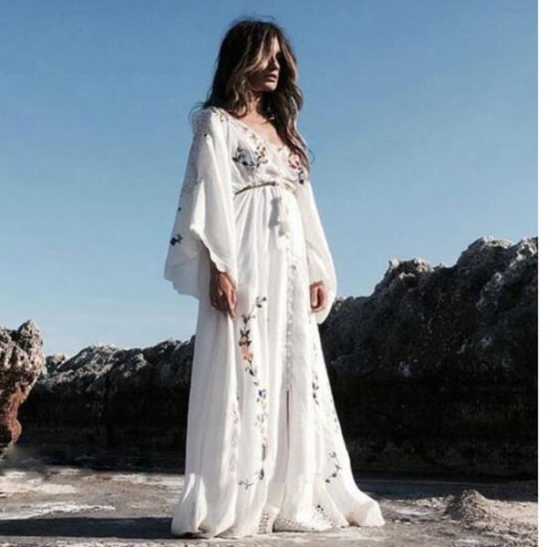 casual dresses 2021 summer women oversized ethnic floral embroidery hippie boho people cloak sleeves maxi robe long dress vestido feminine, Black;gray
casual dresses 2021 summer women oversized ethnic floral embroidery hippie boho people cloak sleeves maxi robe long dress vestido feminine, Black;gray