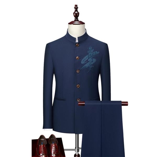men's suits & blazers 2021 men suit chinese style stand collar male wedding groom slim fit standerd size blazer set tuxedo(jacket+pant), White;black
men's suits & blazers 2021 men suit chinese style stand collar male wedding groom slim fit standerd size blazer set tuxedo(jacket+pant), White;black