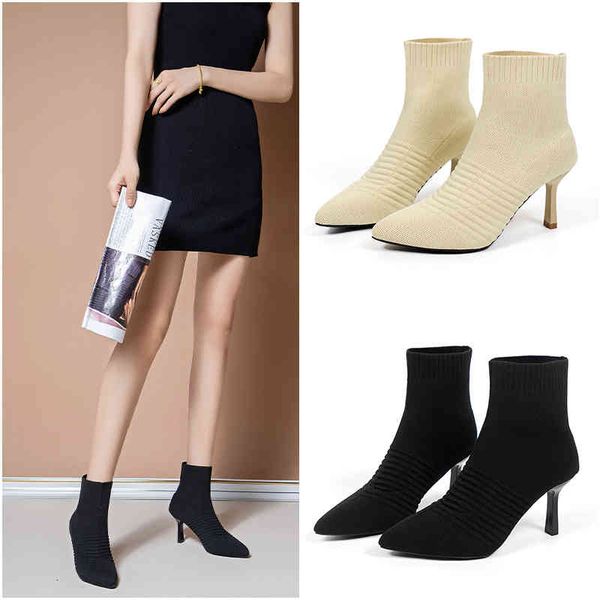 boots women's striped high-heeled boots, fashionable winter shoes with stripes around the ankle, sexy, knitted, oawa, Black 
boots women's striped high-heeled boots, fashionable winter shoes with stripes around the ankle, sexy, knitted, oawa, Black