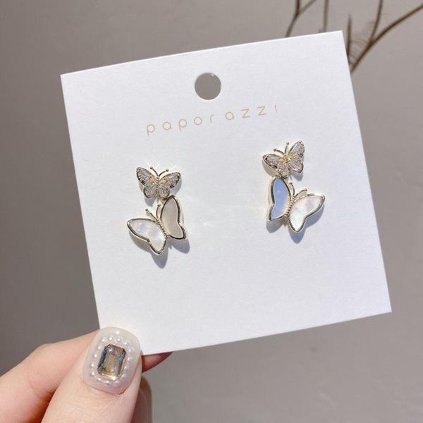 ins wind shell butterfly earrings temperament european and american creative zircon as a gift for girl friend stud, Golden;silver
ins wind shell butterfly earrings temperament european and american creative zircon as a gift for girl friend stud, Golden;silver