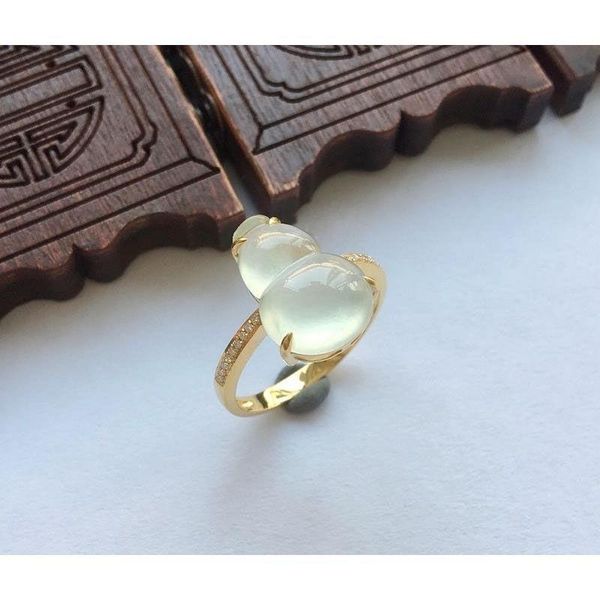 cluster rings original designer craftsmanship natural chalcedony gourd open ring with diamonds light luxury charm women's brand silver, Golden;silver
cluster rings original designer craftsmanship natural chalcedony gourd open ring with diamonds light luxury charm women's brand silver, Golden;silver