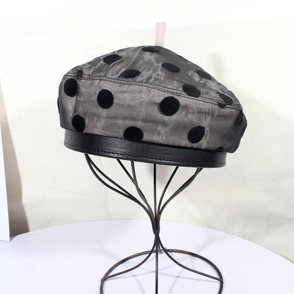 berets sweet polka dot retro versatile beret style cute pumpkin hat for women spring and summer, Blue;gray
berets sweet polka dot retro versatile beret style cute pumpkin hat for women spring and summer, Blue;gray