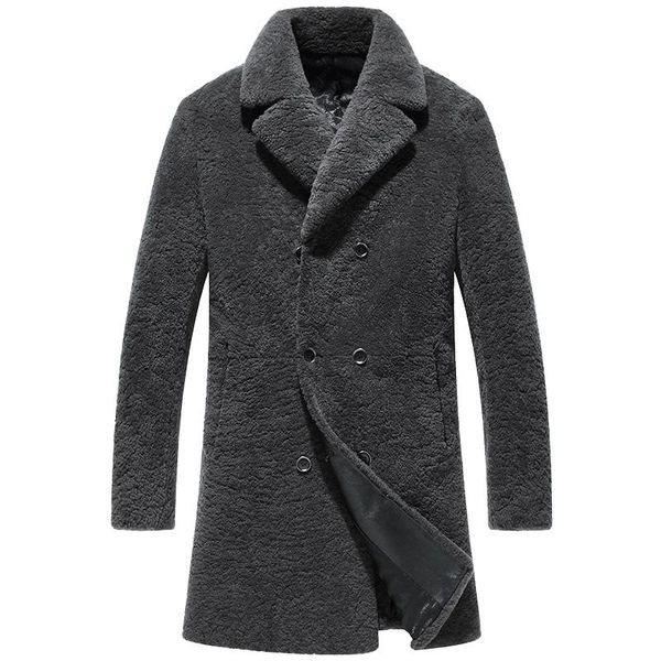 men's leather & faux real fur coat winter jacket men sheep shearling long coats clothes 2021 luxury warm jackets veste homme 323 y1710, Black
men's leather & faux real fur coat winter jacket men sheep shearling long coats clothes 2021 luxury warm jackets veste homme 323 y1710, Black