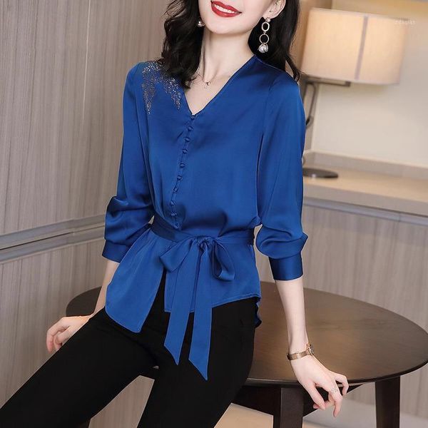 spring fall fashion womens glitters v neck bow belt long sleeve imitation silk blouse , woman 3xl elegant op shirt blouses women's & sh, White
spring fall fashion womens glitters v neck bow belt long sleeve imitation silk blouse , woman 3xl elegant op shirt blouses women's & sh, White
