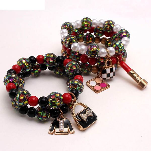 girls bracelet jewelry childrens accessories drip oil pendant children crystal beads b7924, Red;brown
girls bracelet jewelry childrens accessories drip oil pendant children crystal beads b7924, Red;brown