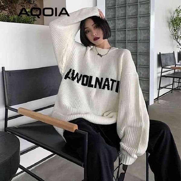 streetwear loose letter embroidery women sweaters korea oversize knit woman sweater winter fashion female pullover clothing 210521, White;black
streetwear loose letter embroidery women sweaters korea oversize knit woman sweater winter fashion female pullover clothing 210521, White;black