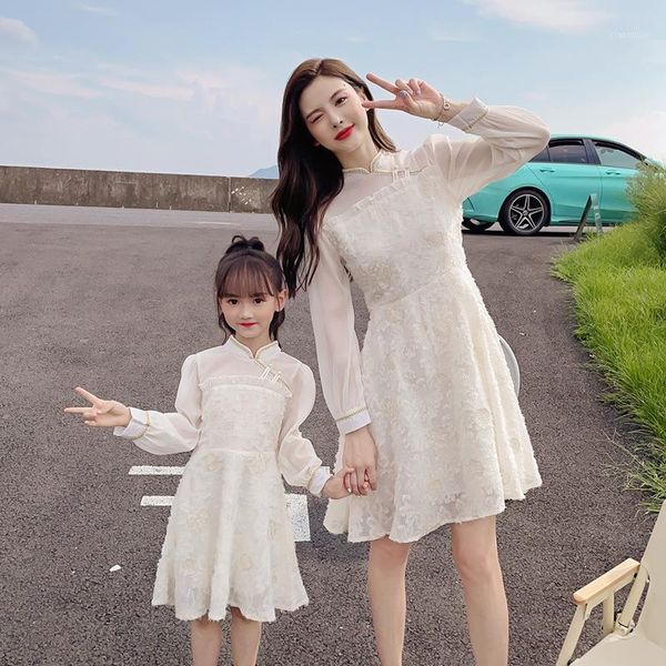 family matching outfits mother daughter wedding dresses 2021 girls' chinese style fashion dress autumn mommy and me white color1, Blue
family matching outfits mother daughter wedding dresses 2021 girls' chinese style fashion dress autumn mommy and me white color1, Blue