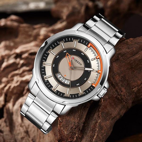 wristwatches curren fashion designer watches men's quartz wristwatch with stainless steel strap business date male clock erkek kol saat, Slivery;brown
wristwatches curren fashion designer watches men's quartz wristwatch with stainless steel strap business date male clock erkek kol saat, Slivery;brown