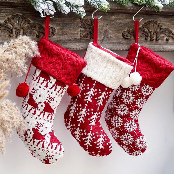 christmas decorations year stockings sack xmas santa claus gift candy bag tree hanging decoration for home knitted socks
christmas decorations year stockings sack xmas santa claus gift candy bag tree hanging decoration for home knitted socks